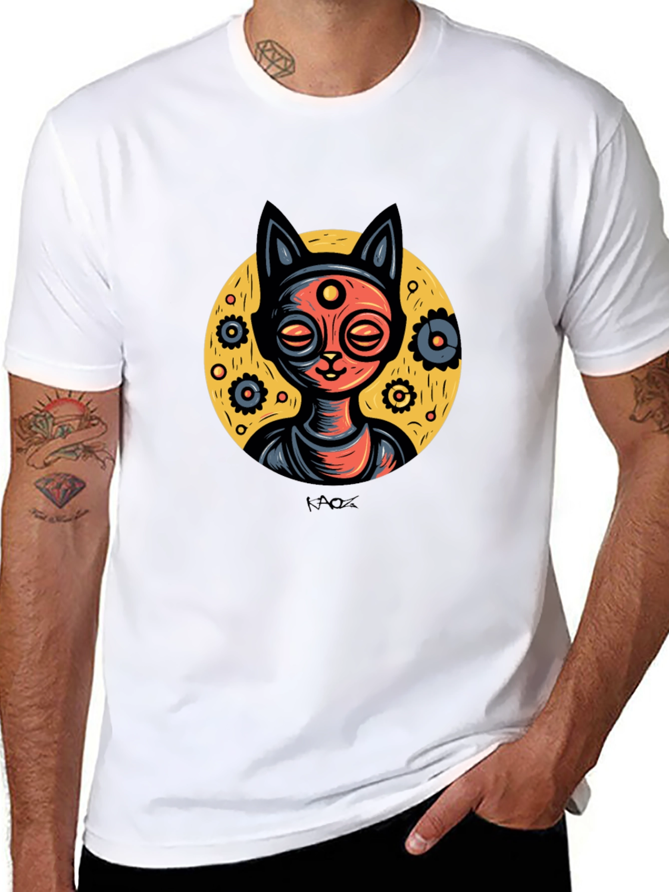 Cosmic Cat T-Shirt - Stylish Graphic Tee