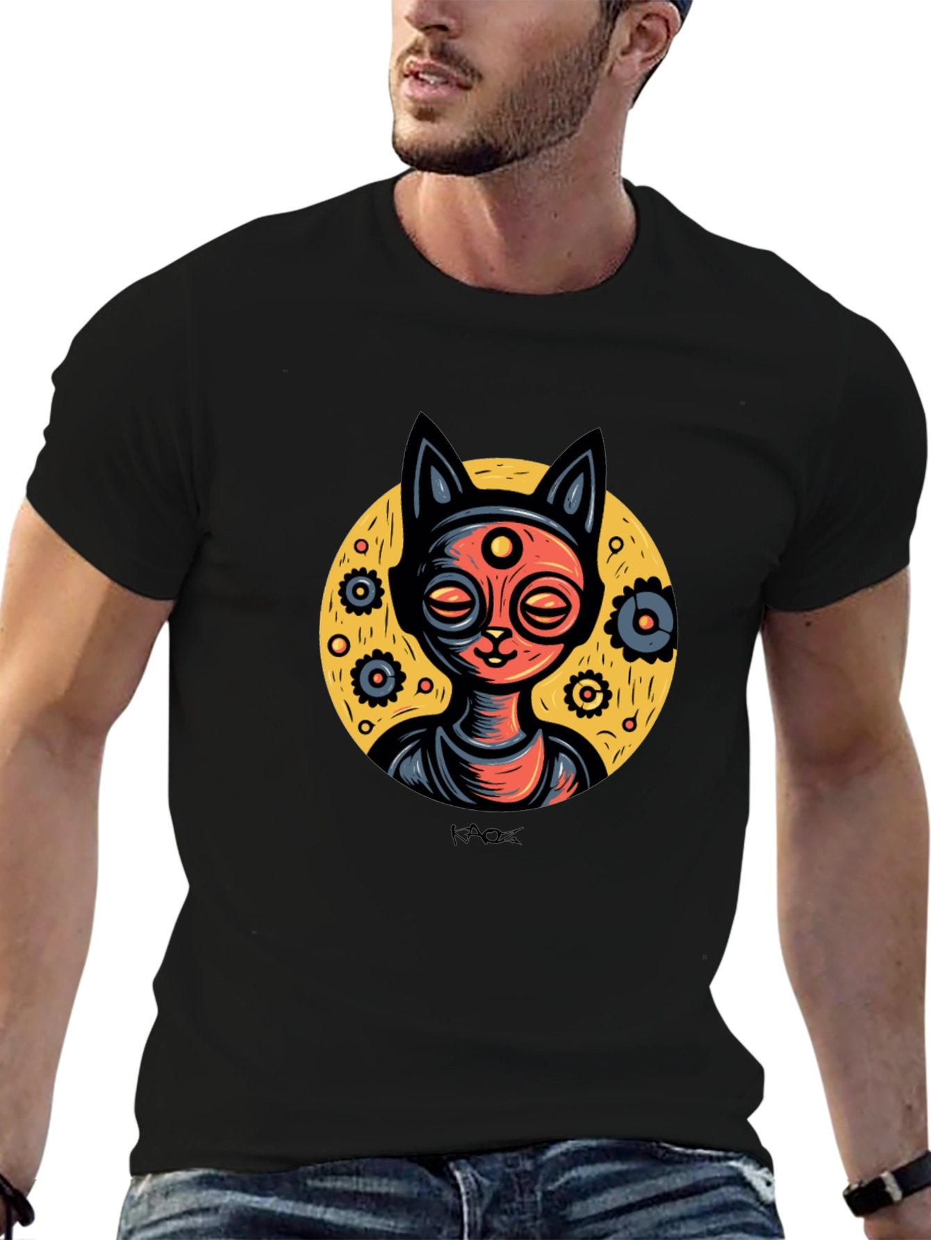 Cosmic Cat T-Shirt - Stylish Graphic Tee