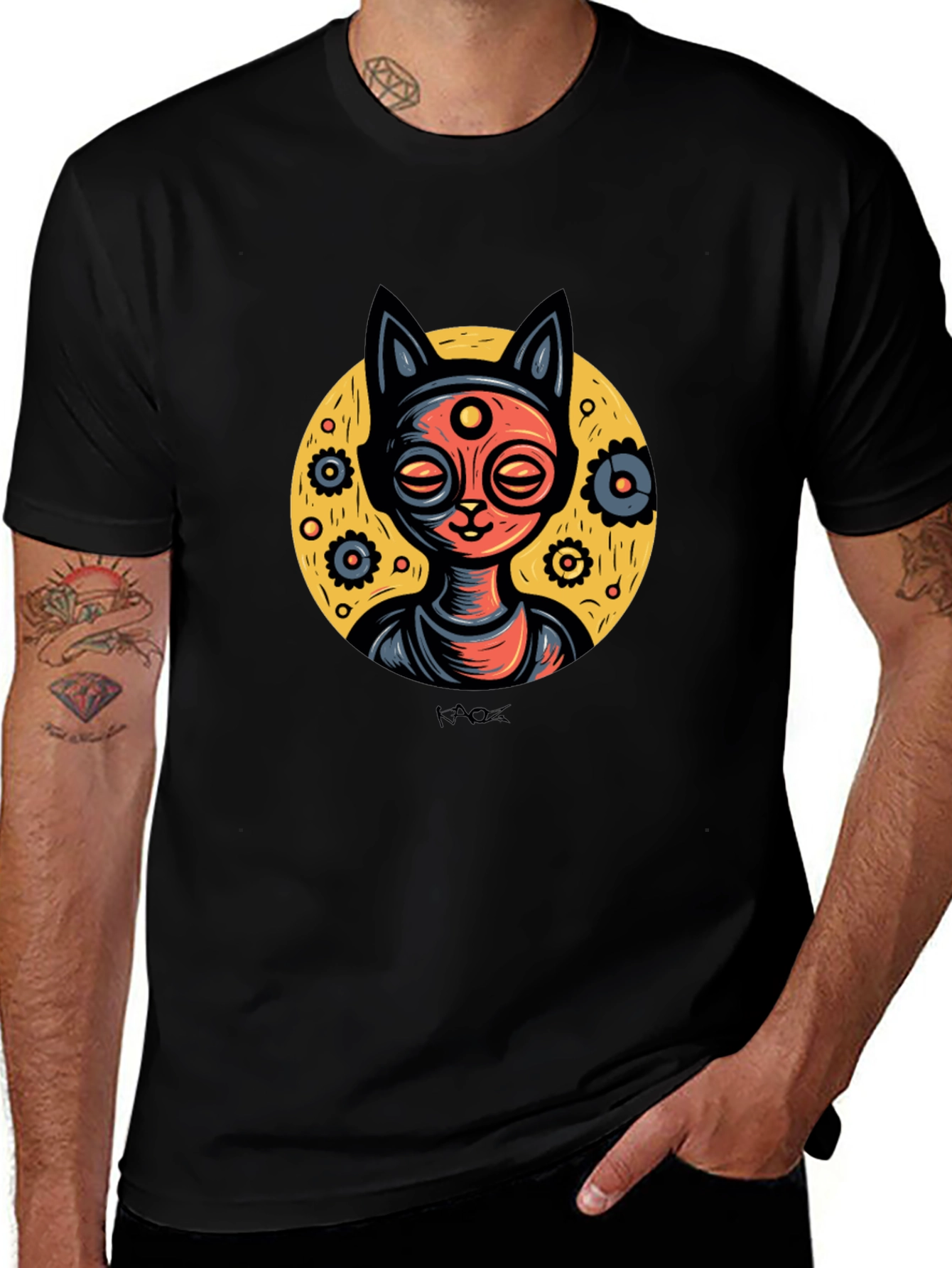 Cosmic Cat T-Shirt - Stylish Graphic Tee
