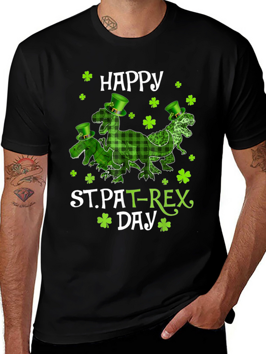 St. Pat-Rex Day T-Shirt: Happy St. Patricks Day Dinosaur Tee
