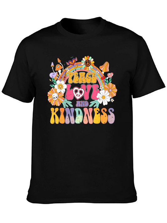 Peace Love Kindness Retro Graphic Tee