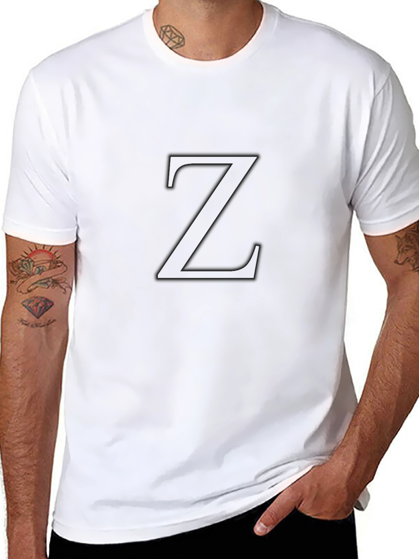 Modern Black T-Shirt with Bold Z Design
