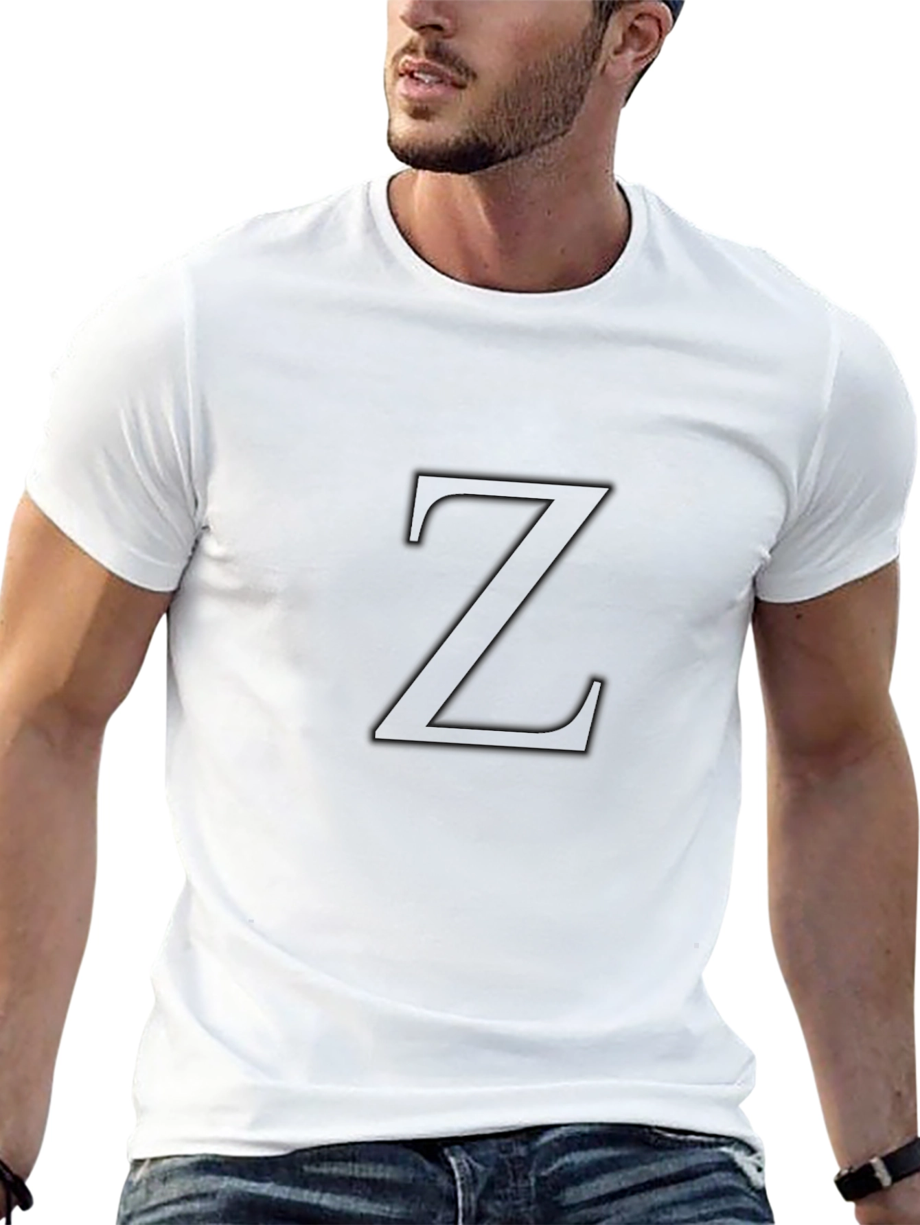 Modern Black T-Shirt with Bold Z Design