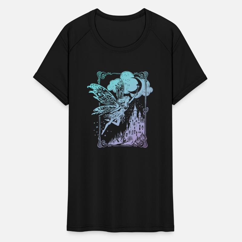 Fairy flys over castle