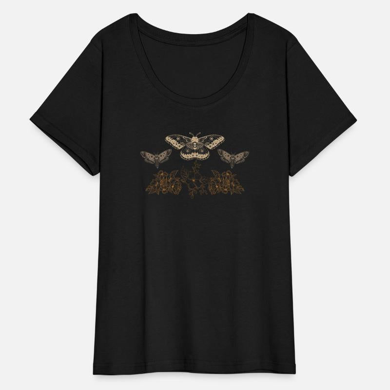 Fairy Shirt, Fairycore Luna Moths Floral Grunge