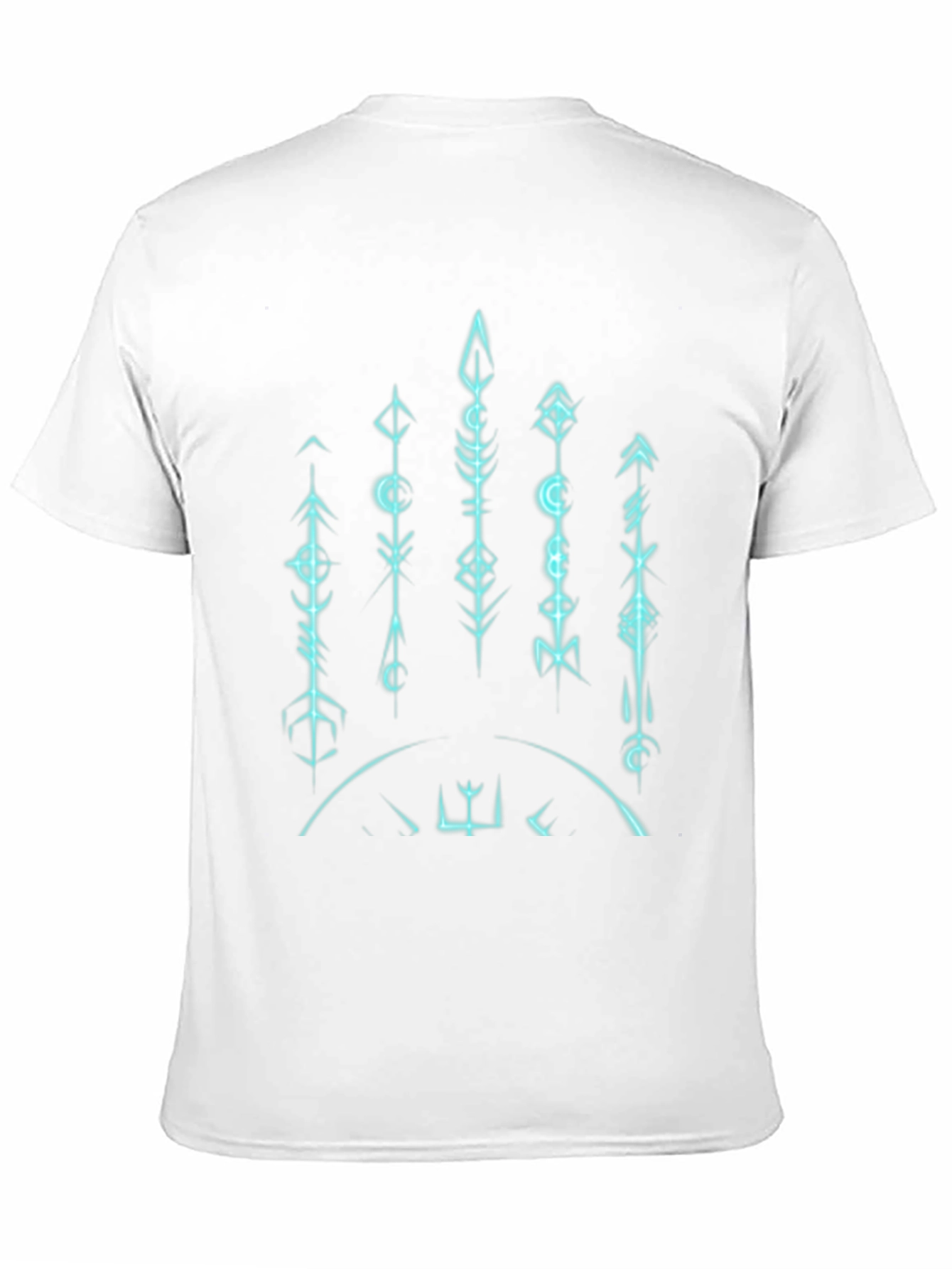 Mens Black Graphic Tee - Geometric Symbols