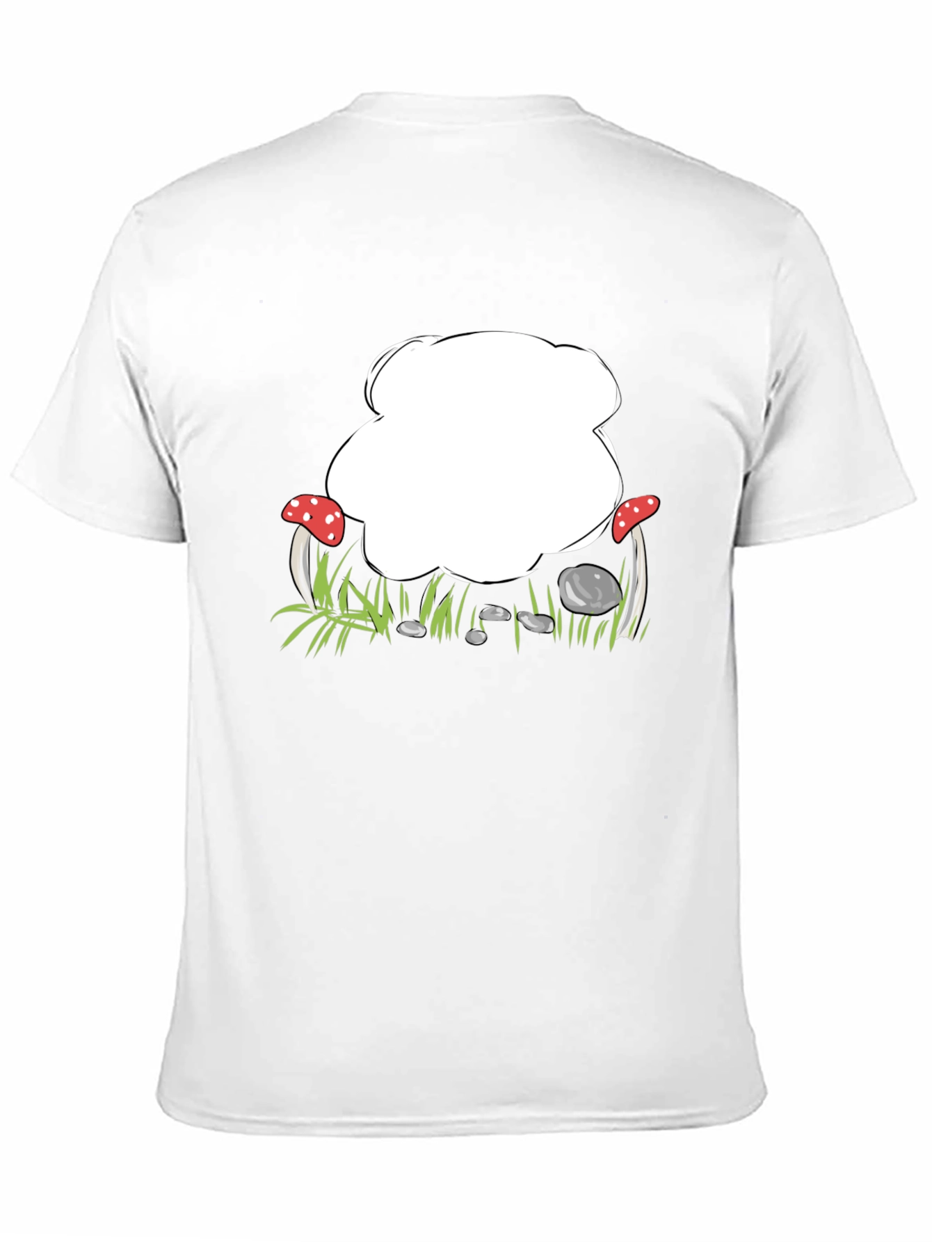 Mushroom Patch Graphic Black T-Shirt