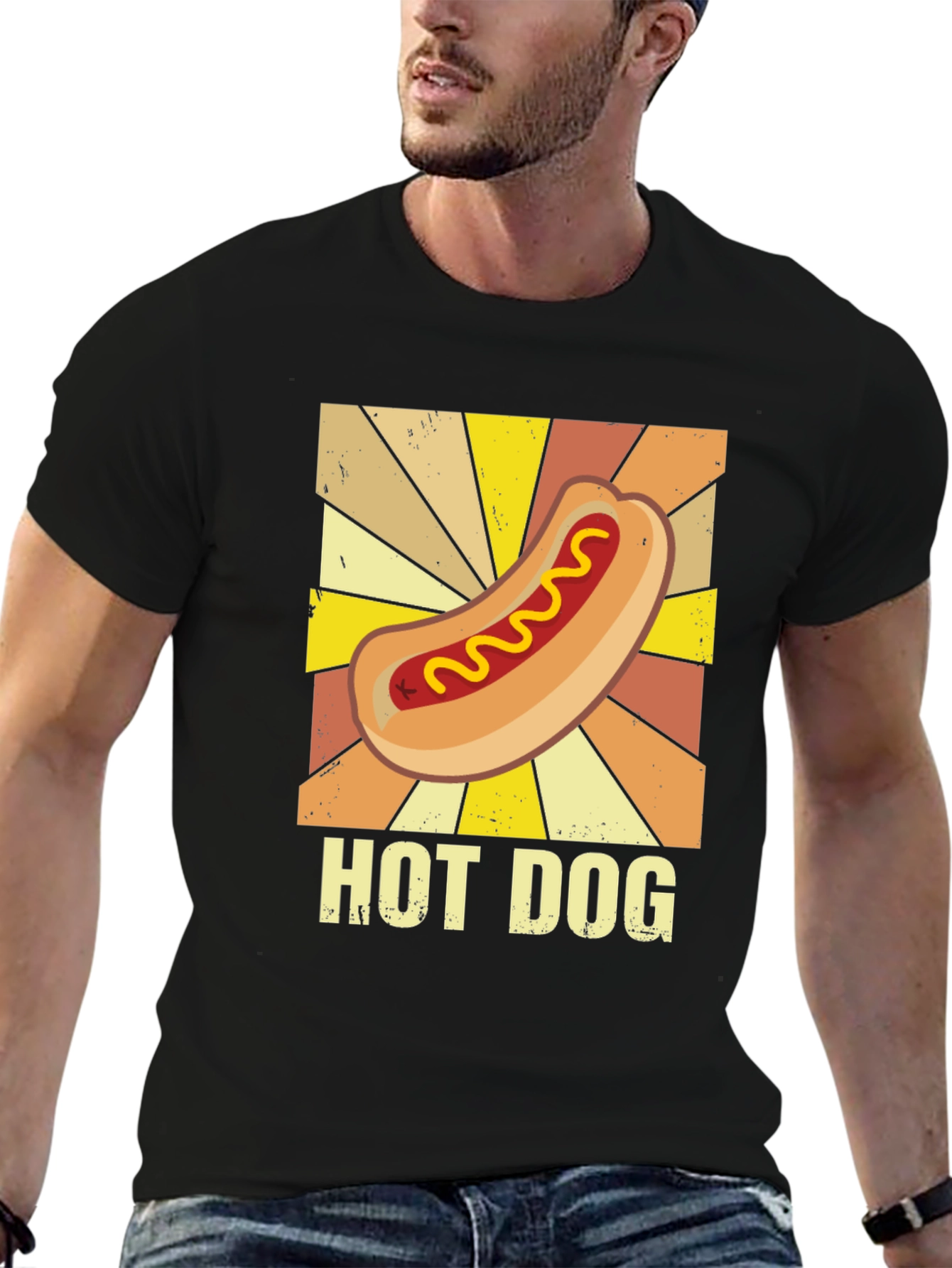 Retro Hot Dog Graphic Tee - Unisex