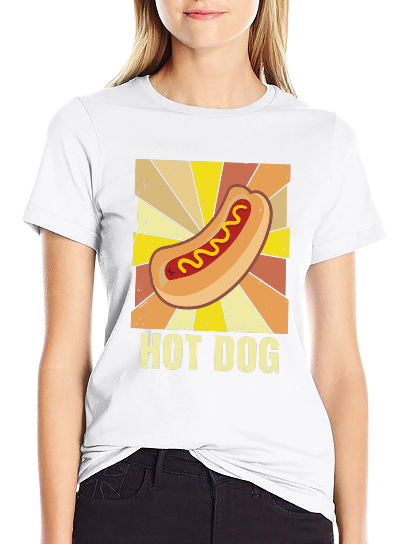 Retro Hot Dog Graphic Tee - Unisex