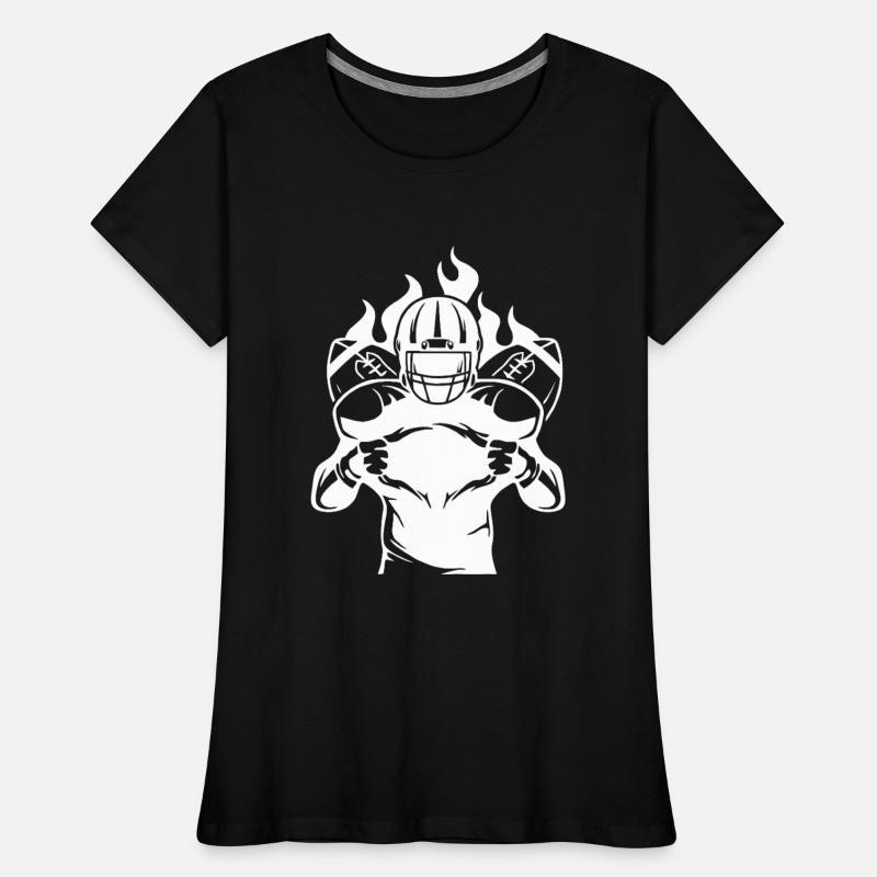 Fire Football Player Illustration