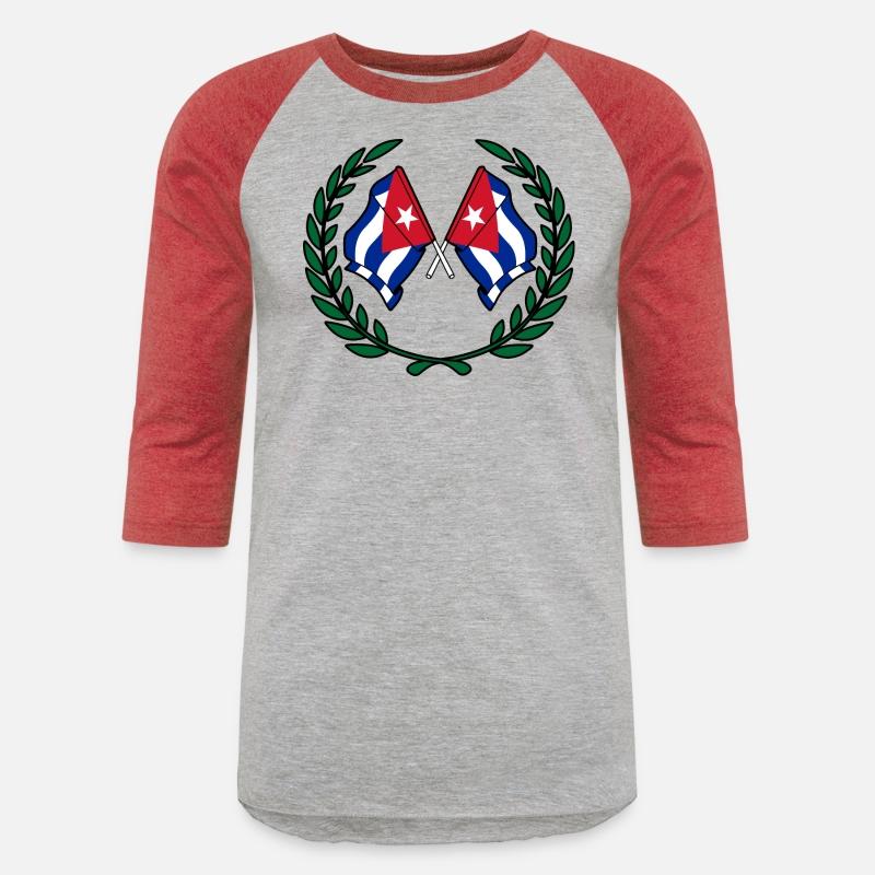 Flags Cuba in laurel wreath