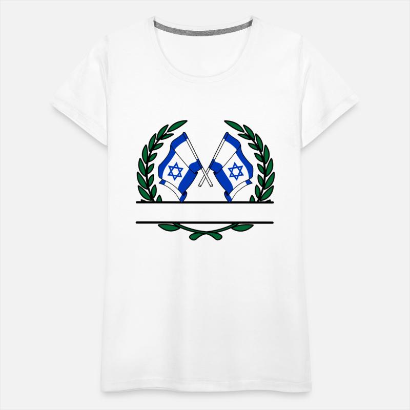 Flags Israel laurel wreath banner