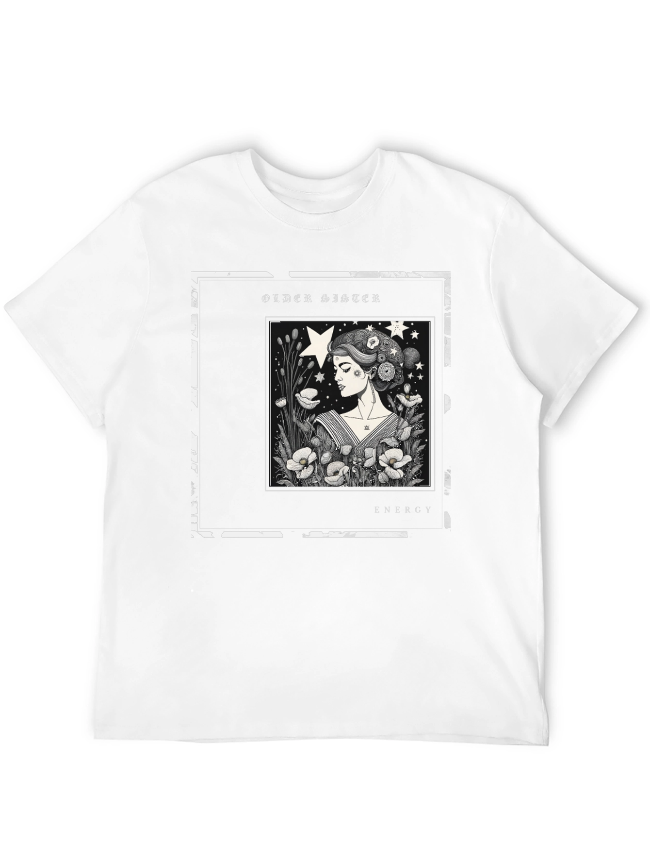 Older Sister Energy Graphic Tee - Black