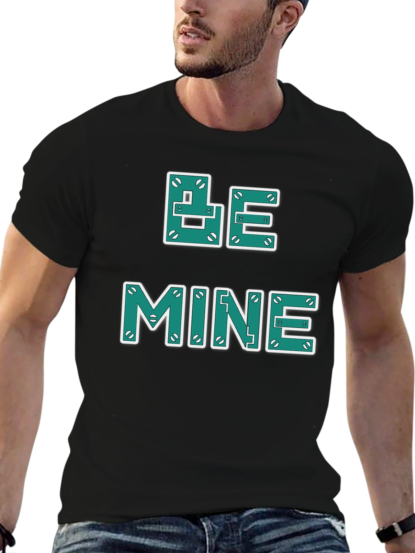 Be Mine Graphic T-Shirt - Black Cotton Tee