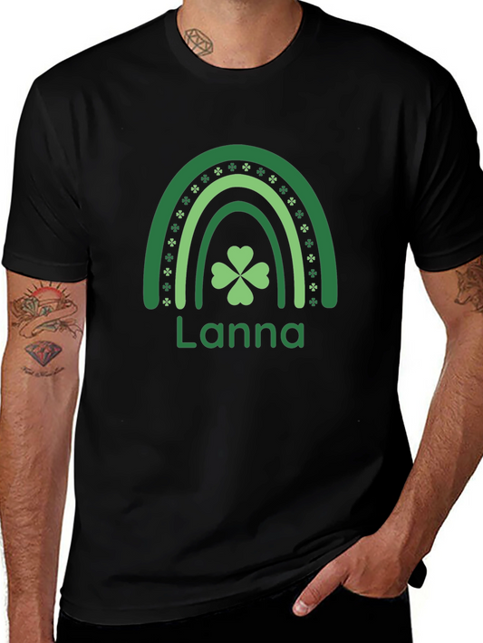 St. Patricks Day Shamrock Rainbow Personalized T-Shirt
