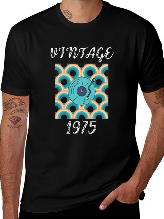 Vintage 1975 Record Player Graphic T-Shirt