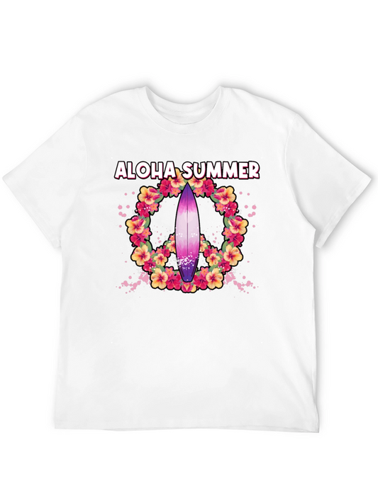 Aloha Summer Surfboard Graphic Tee