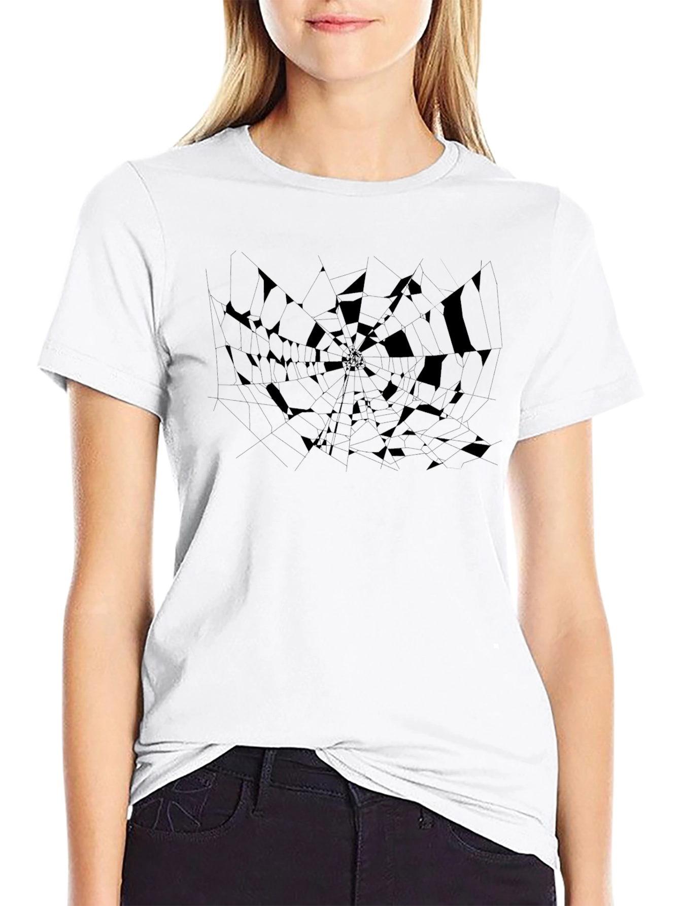 Abstract Graphic Tee - Modern Black T-Shirt