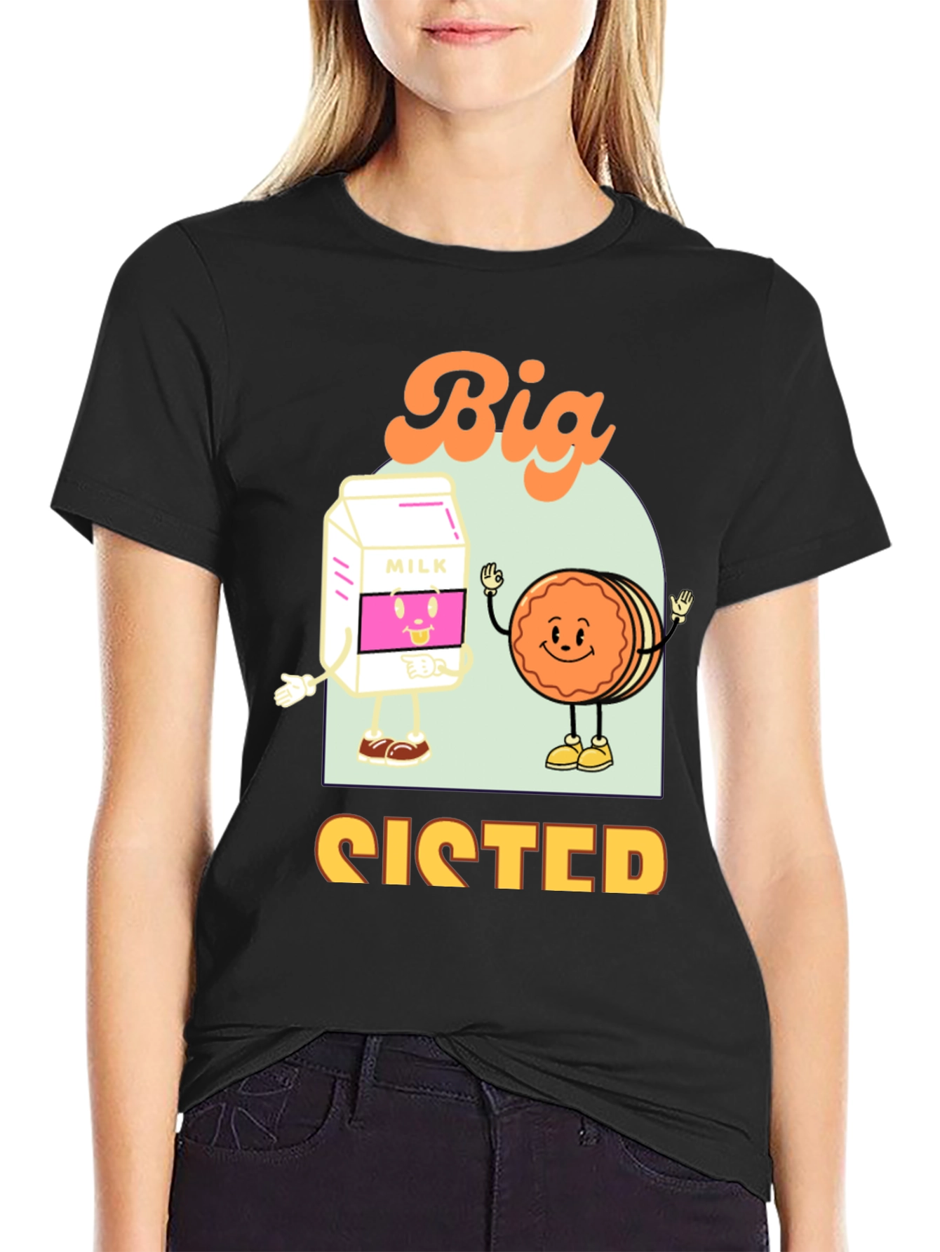 Big Sister Milk and Cookie T-Shirt