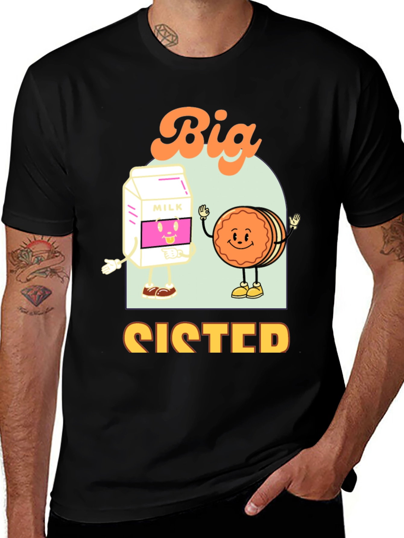 Big Sister Milk and Cookie T-Shirt