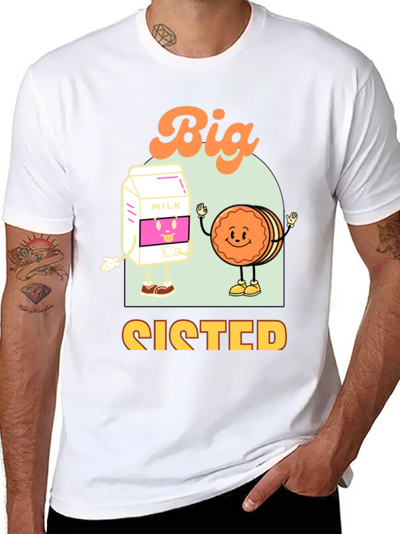 Big Sister Milk and Cookie T-Shirt