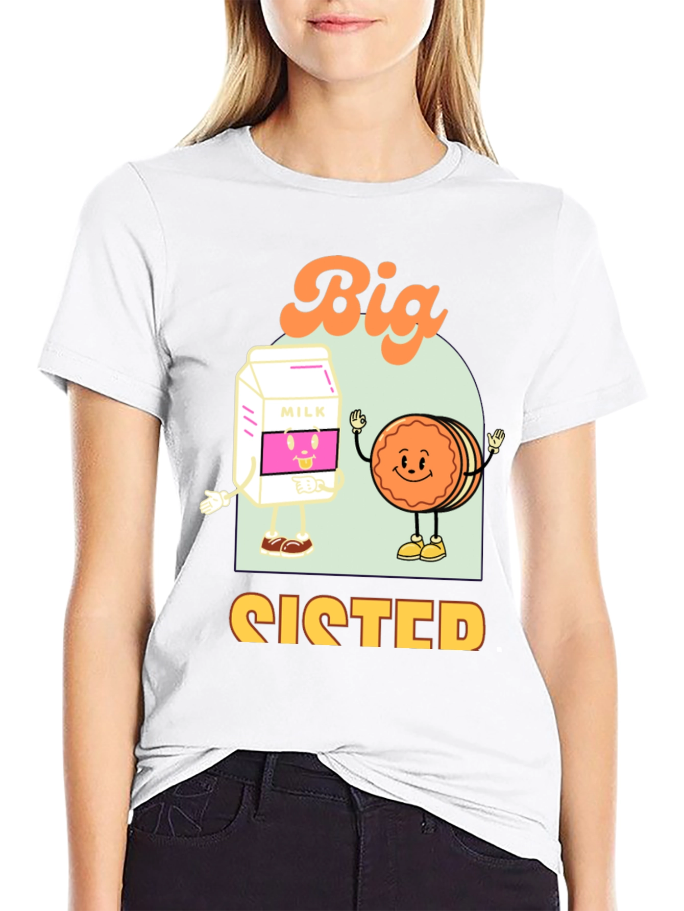 Big Sister Milk and Cookie T-Shirt