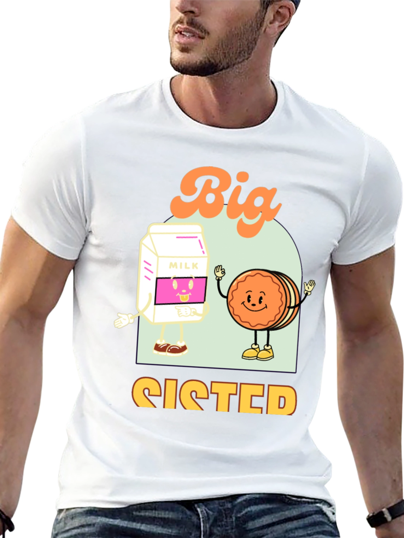 Big Sister Milk and Cookie T-Shirt