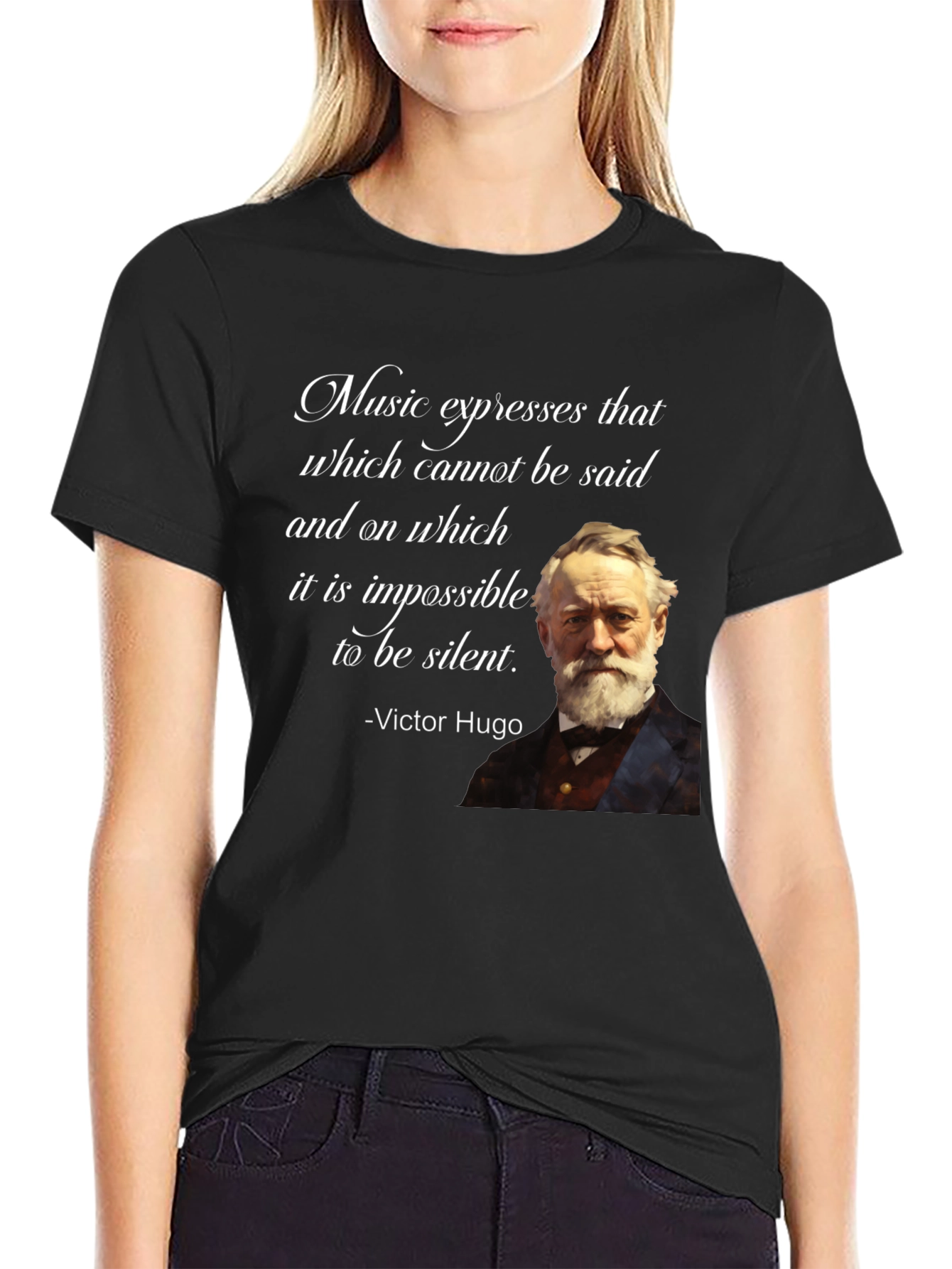 Victor Hugo Quote T-Shirt - Music Lover Tee