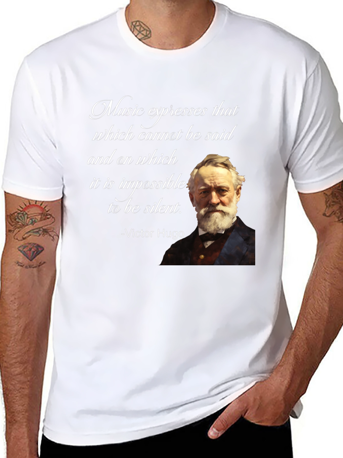 Victor Hugo Quote T-Shirt - Music Lover Tee