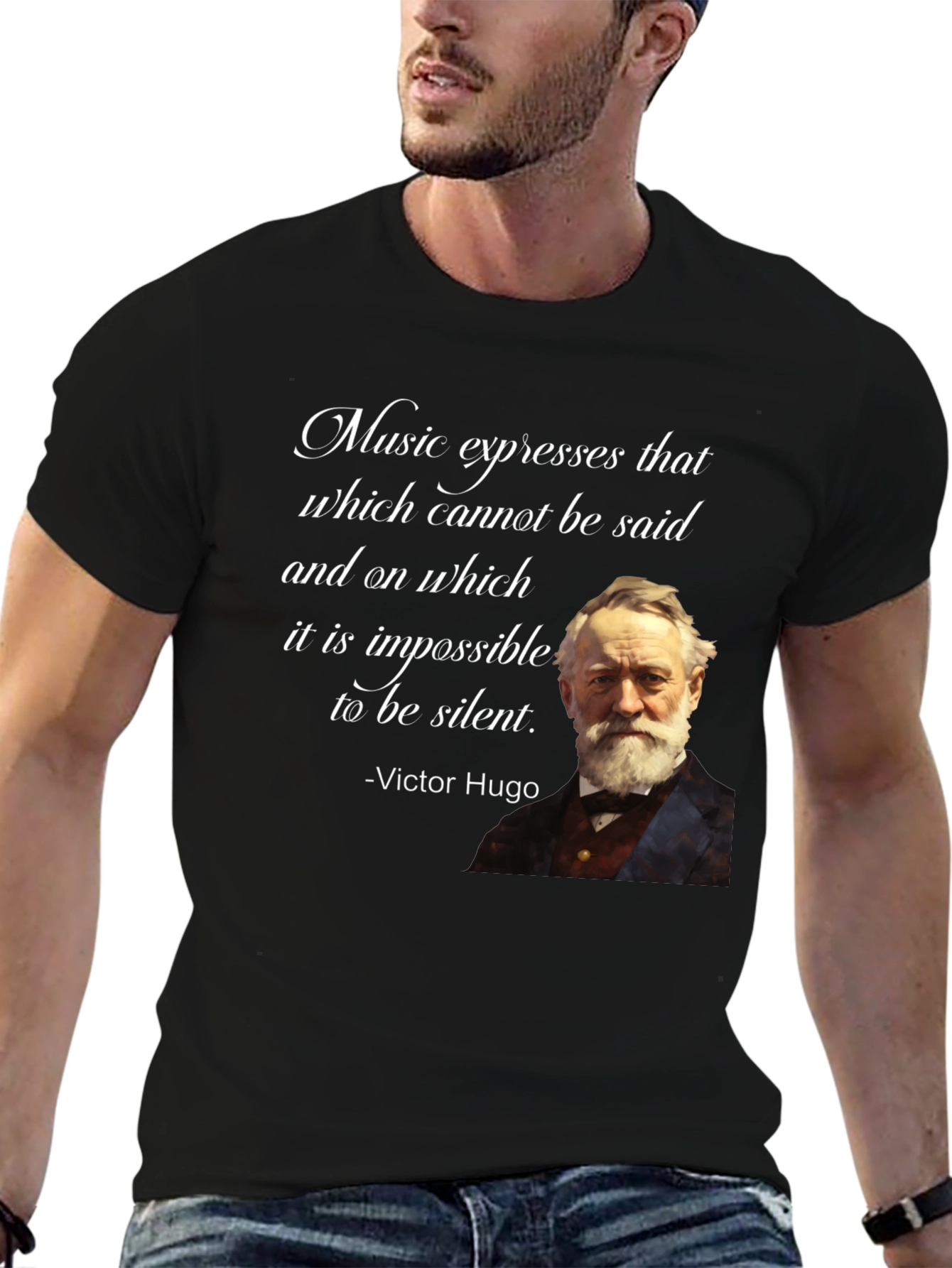 Victor Hugo Quote T-Shirt - Music Lover Tee