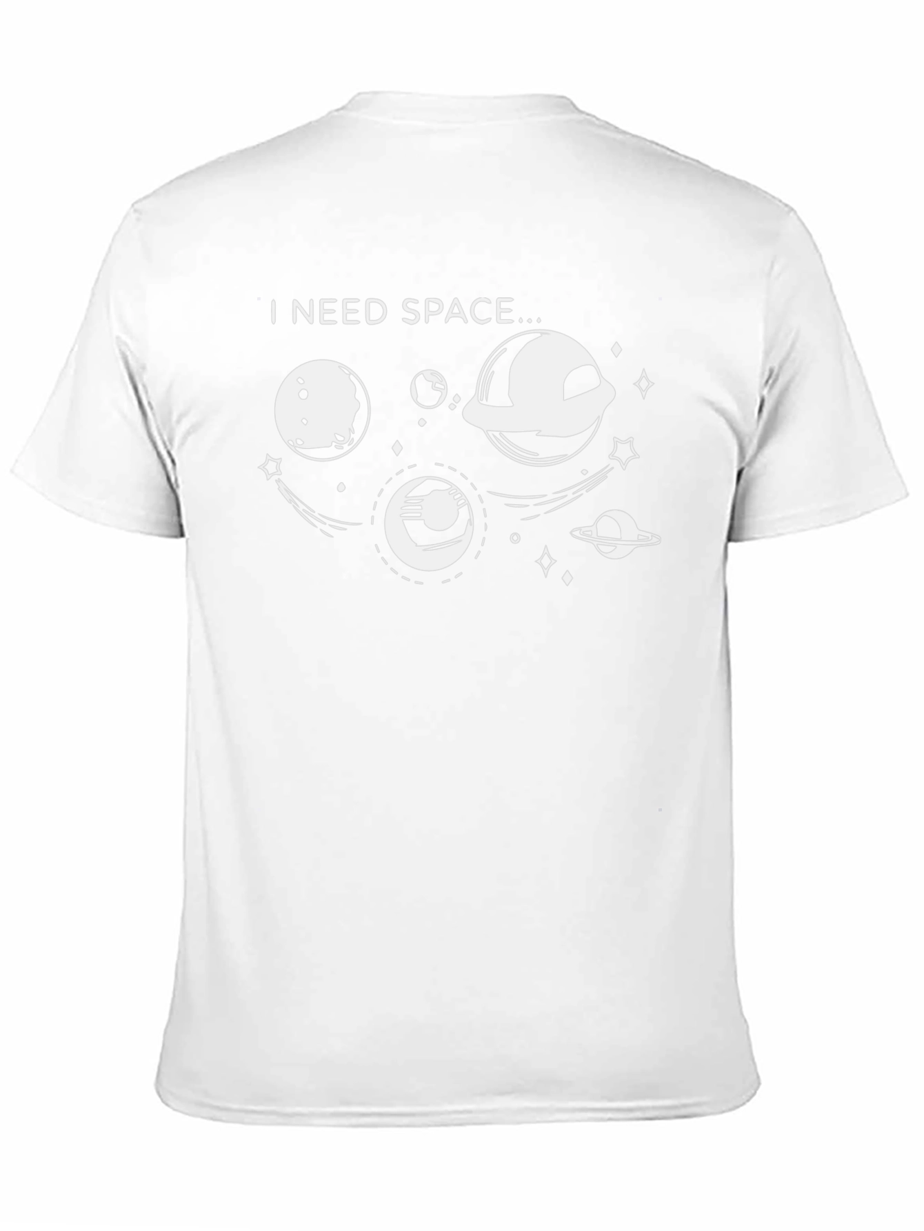 I Need Space T-Shirt - Black Novelty Graphic Tee