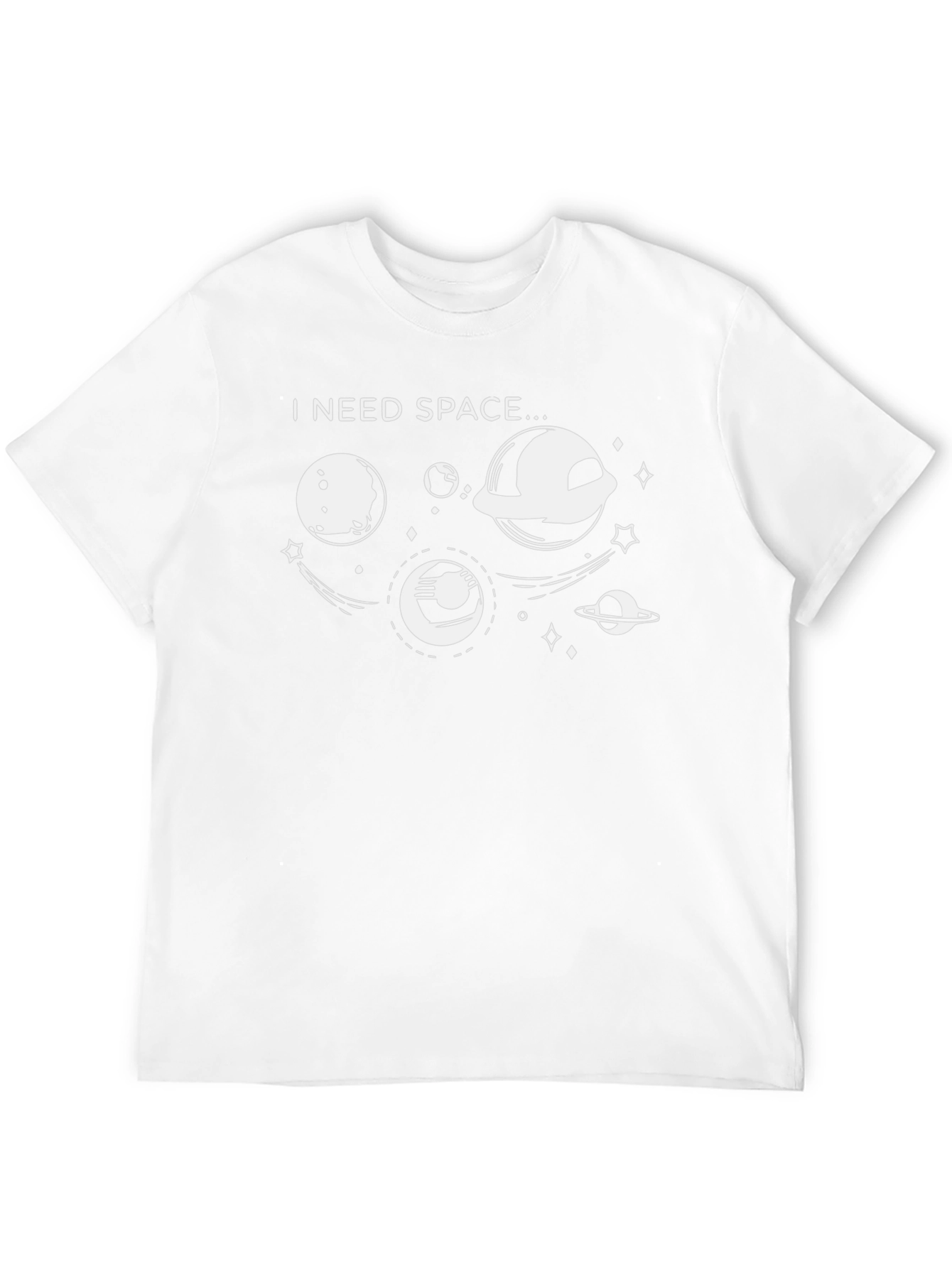I Need Space T-Shirt - Black Novelty Graphic Tee