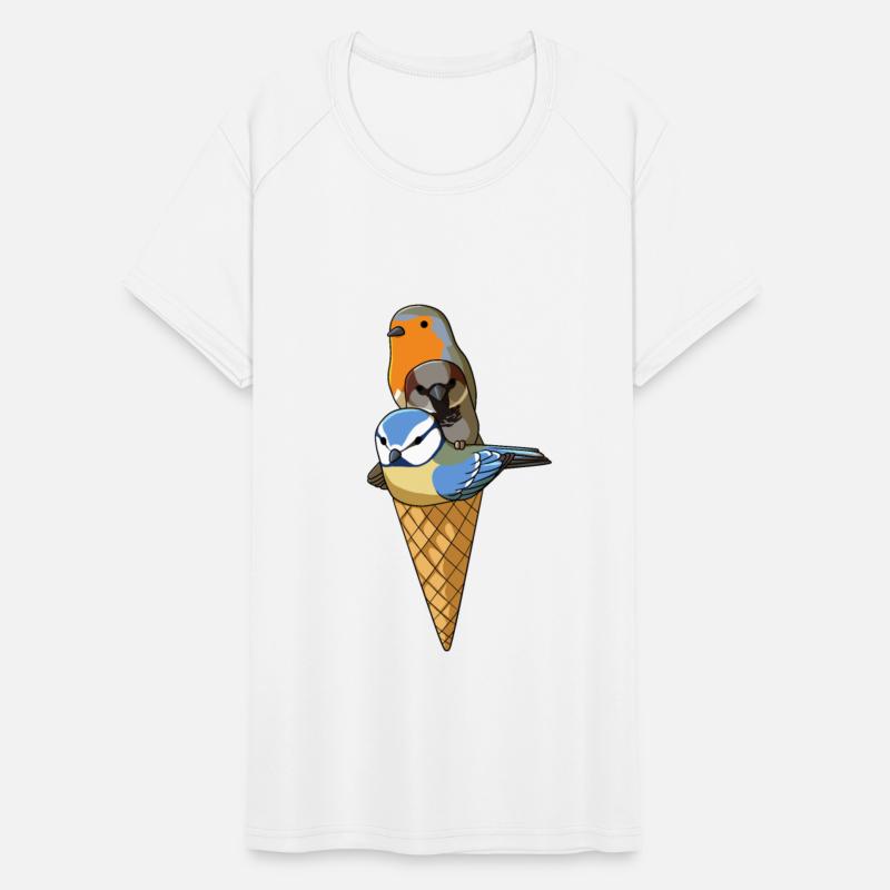 Funny Birds Ice Cream Robin, Blue Tit and House