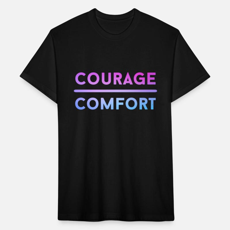 funny design quote Courage Comfort pink style