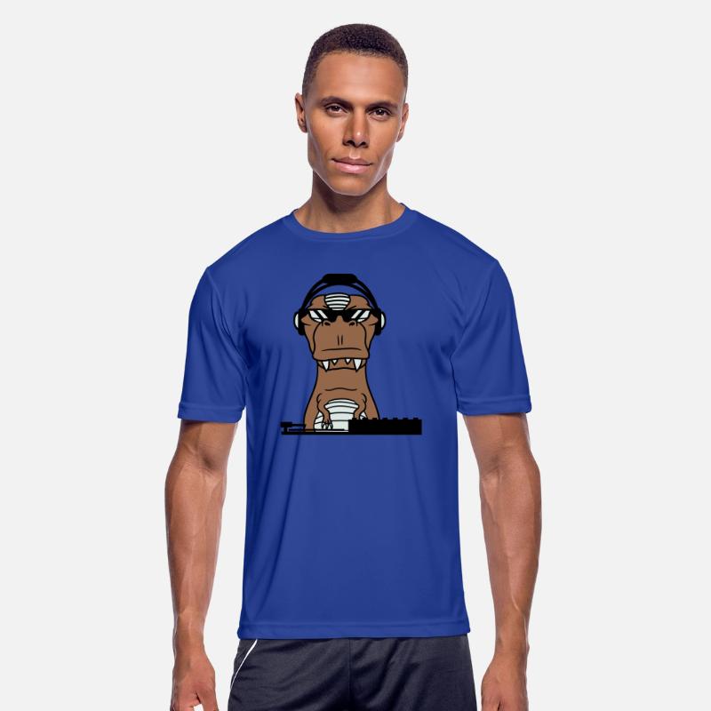 Funny DJ Dinosaur T. Rex Mixing Music Party Club