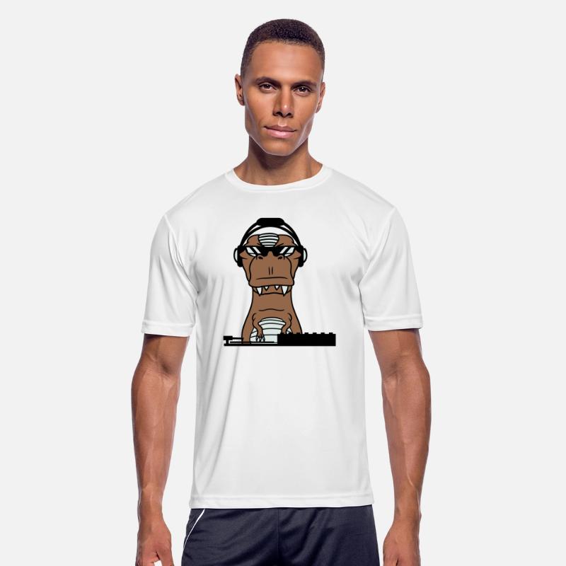 Funny DJ Dinosaur T. Rex Mixing Music Party Club