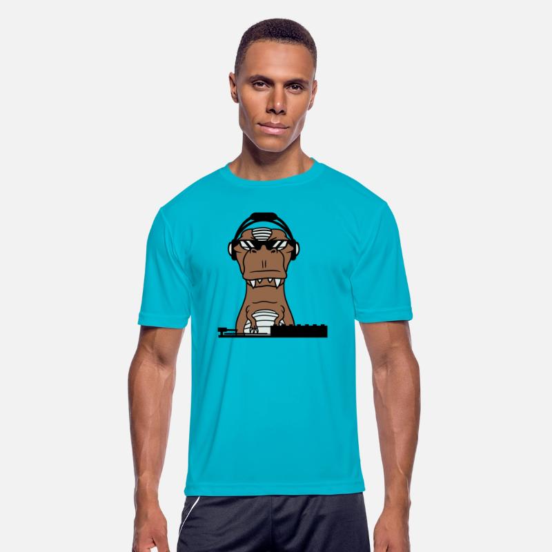 Funny DJ Dinosaur T. Rex Mixing Music Party Club