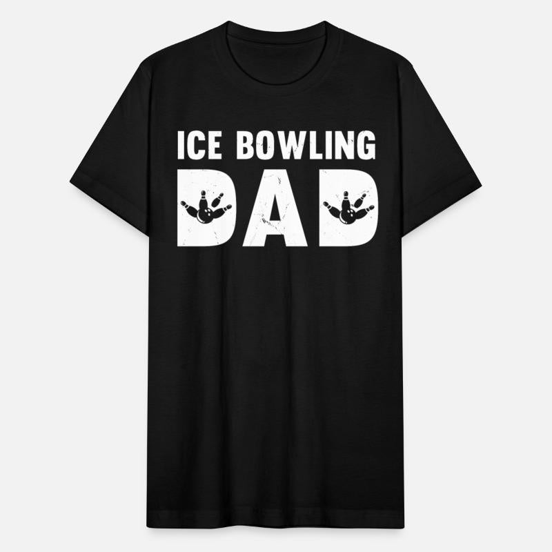 Funny Ice Bowling Dad Design Men