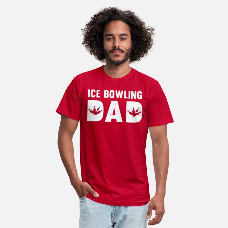 Funny Ice Bowling Dad Design Men
