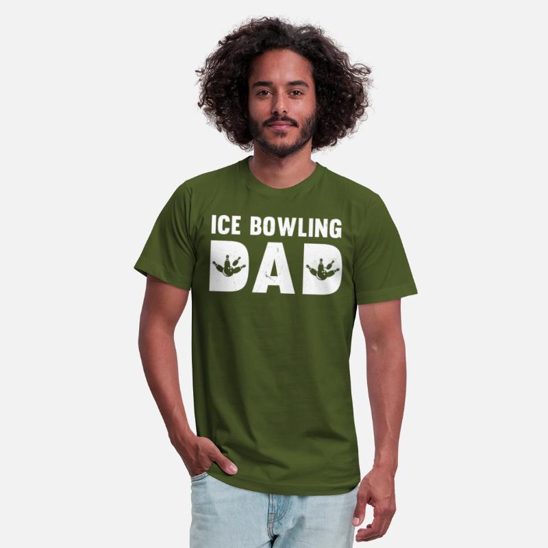 Funny Ice Bowling Dad Design Men