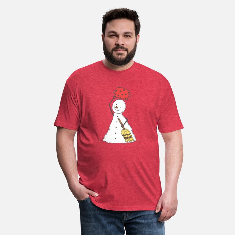 funny snowman with mustache and carrot