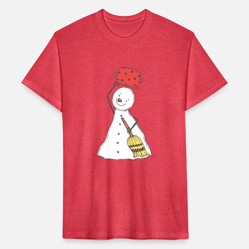 funny snowman with mustache and carrot