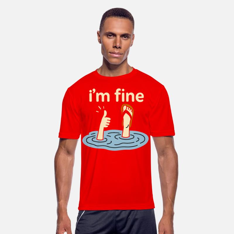 Funny T-Shirt I’m Fine Meme Humor Quote Design