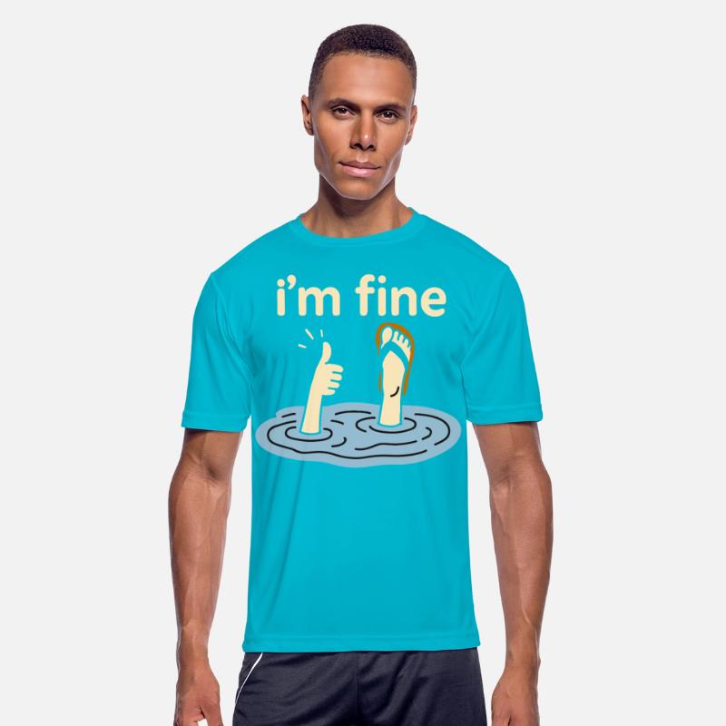 Funny T-Shirt I’m Fine Meme Humor Quote Design
