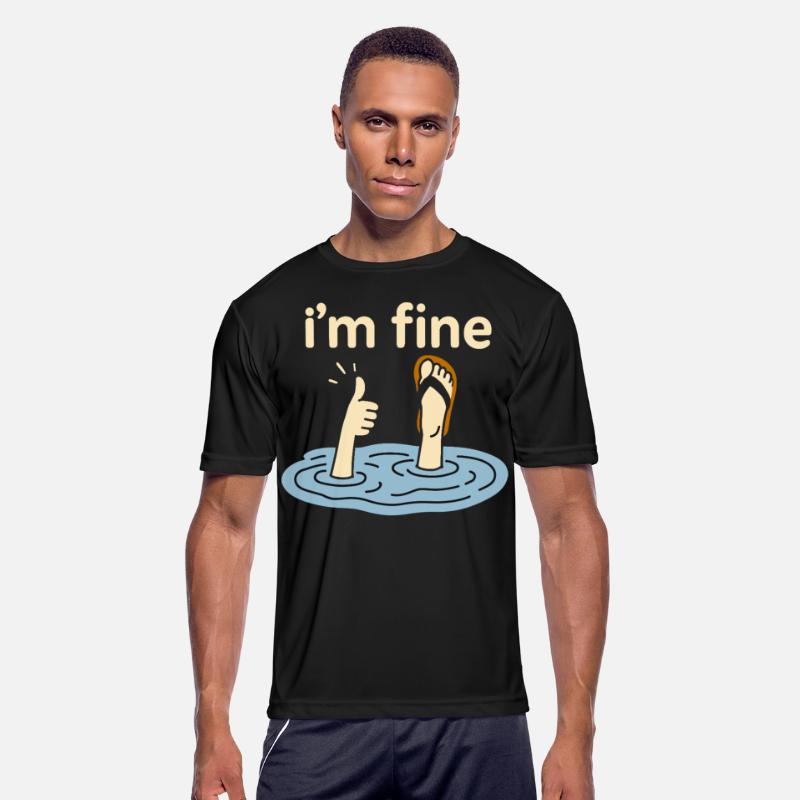Funny T-Shirt I’m Fine Meme Humor Quote Design