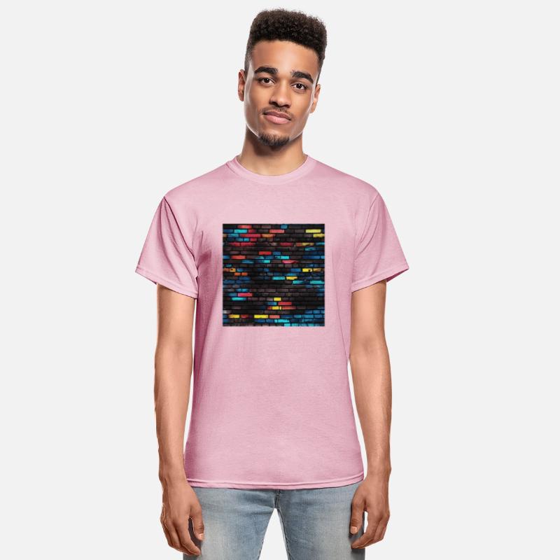 Futuristic Glowing Brick Wall Pattern