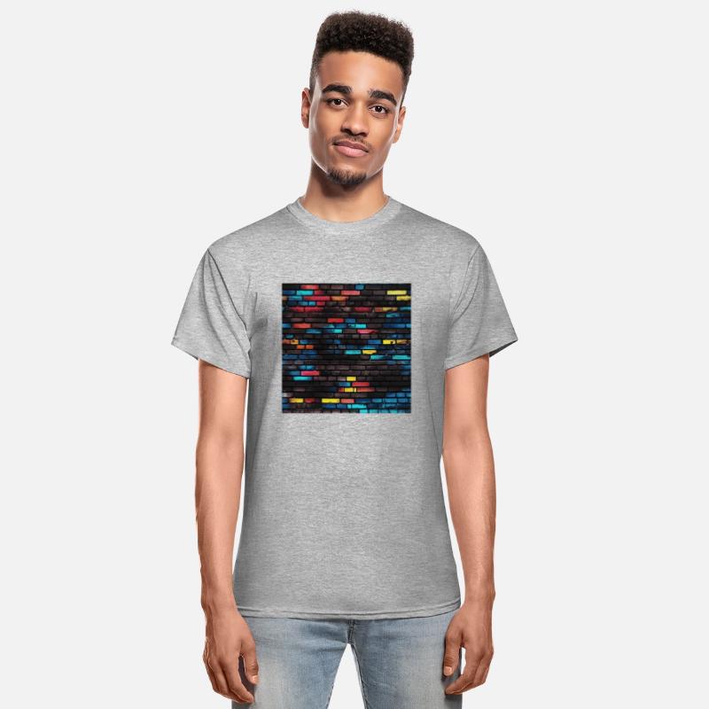 Futuristic Glowing Brick Wall Pattern