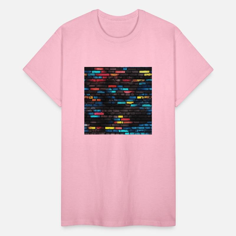 Futuristic Glowing Brick Wall Pattern