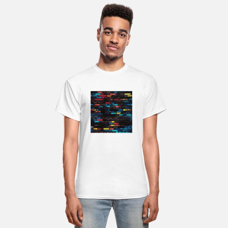 Futuristic Glowing Brick Wall Pattern