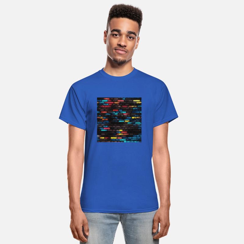 Futuristic Glowing Brick Wall Pattern